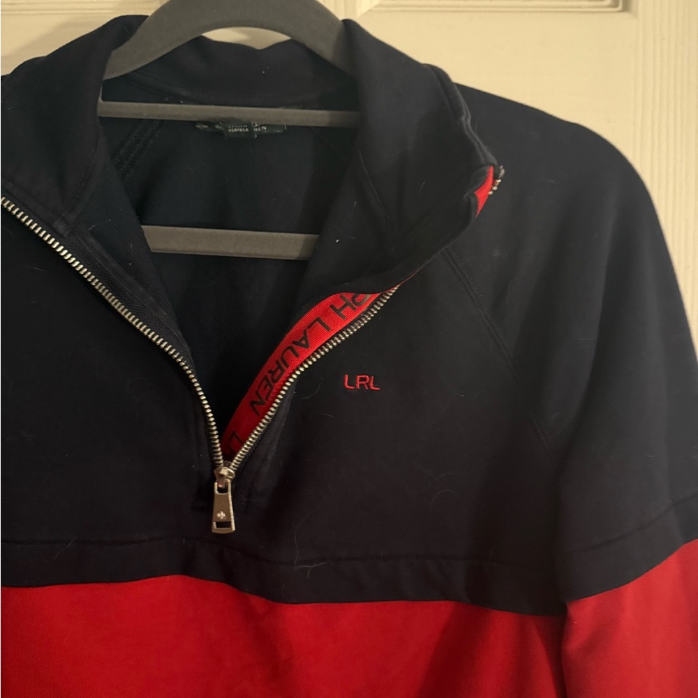 Lauren Ralph Lauren Women’s Sm Petite Navy & Red pullover sweatshirt
